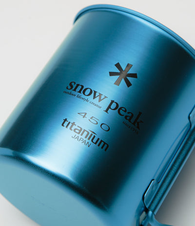 Snow Peak Titanium Single Wall 450ml Mug - Anodized Blue