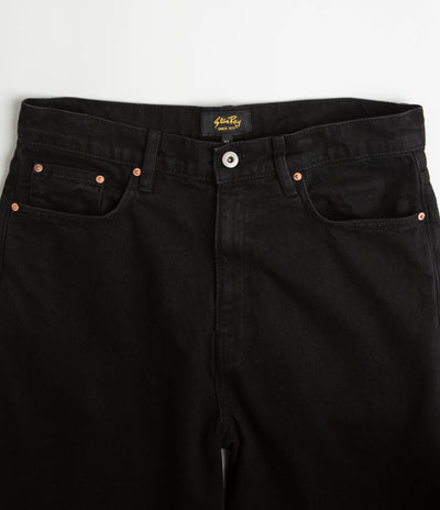 Stan Ray 5 Pocket Wide Jeans - Black Overdye Denim