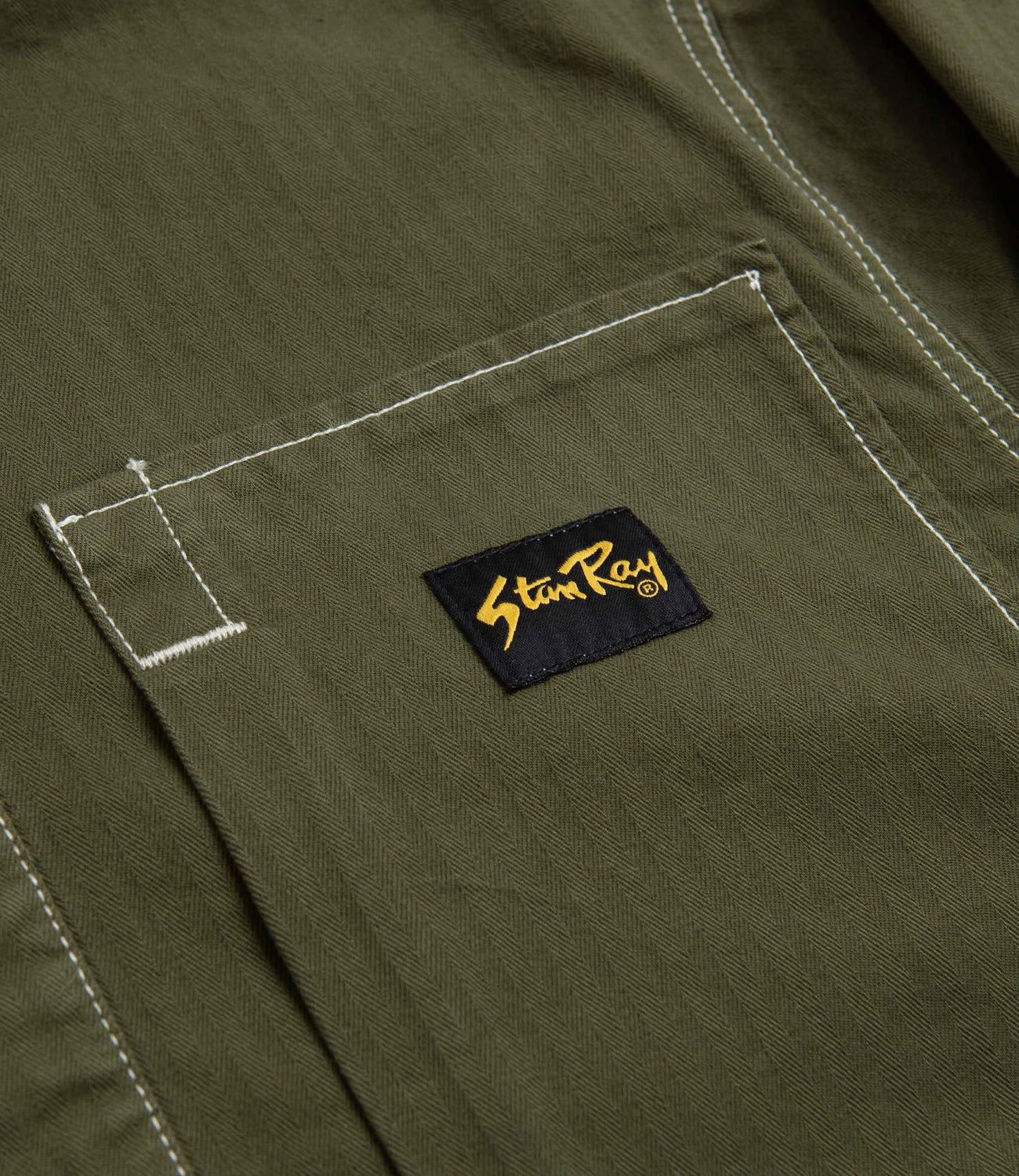 Stan Ray Painters Shirt - Olive Herringbone | Flatspot