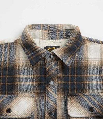 Stan Ray Quilted Plaid Overshirt - Navy Plaid