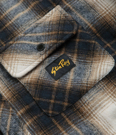 Stan Ray Quilted Plaid Overshirt - Navy Plaid