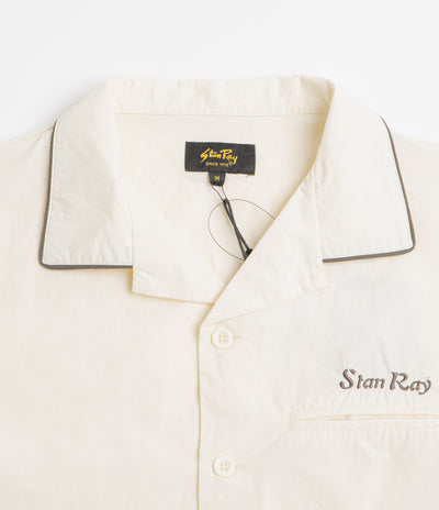 Stan Ray Short Sleeve Bowling Shirt - Natural / Matt Black