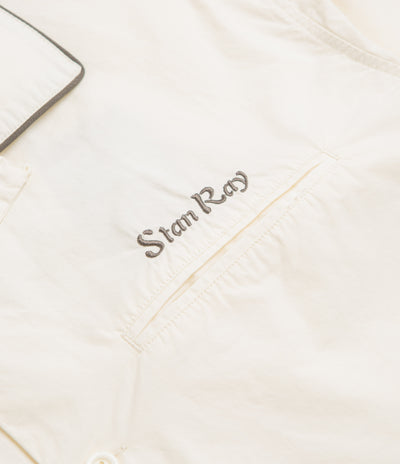 Stan Ray Short Sleeve Bowling Shirt - Natural / Matt Black