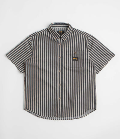 Stan Ray Short Sleeve Flannel Shirt - Charcoal Stripe