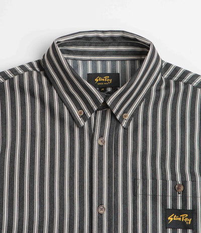 Stan Ray Short Sleeve Flannel Shirt - Charcoal Stripe