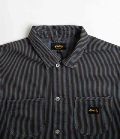 Stan Ray Unlined Coverall Jacket - Black Overdye Hickory