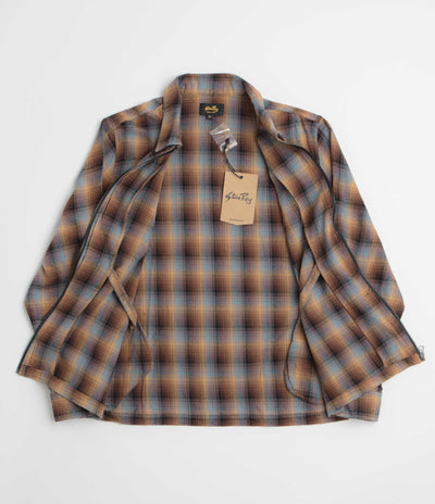 Stan Ray Zip Shirt - Brown / Blue Plaid