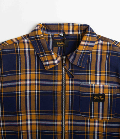 Stan Ray Zip Shirt - Navy Plaid