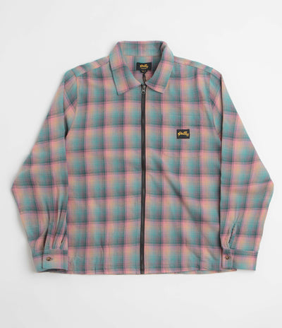 Stan Ray Zip Shirt - Pink / Teal Plaid