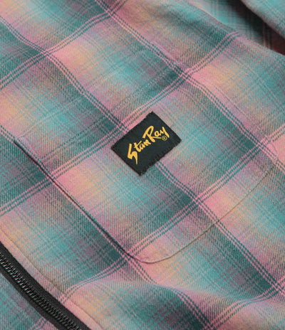 Stan Ray Zip Shirt - Pink / Teal Plaid