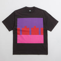 The Trilogy Tapes Block T-Shirt - Black / Red/ Purple thumbnail