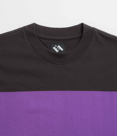 The Trilogy Tapes Block T-Shirt - Black / Red/ Purple