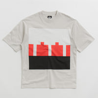 The Trilogy Tapes Block T-Shirt - Grey / Red / White thumbnail