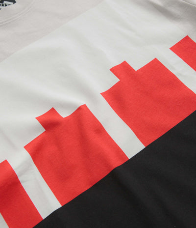 The Trilogy Tapes Block T-Shirt - Grey / Red / White