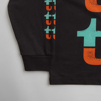 The Trilogy Tapes Orange And Turquoise Long Sleeve T-Shirt - Black thumbnail