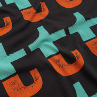 The Trilogy Tapes Orange And Turquoise Long Sleeve T-Shirt - Black thumbnail