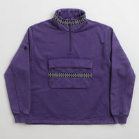 The Trilogy Tapes Pulse Tape Funnel Neck Sweatshirt - Purple thumbnail