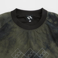 The Trilogy Tapes Tech Sports Crewneck Sweatshirt - Black / Olive Marble thumbnail