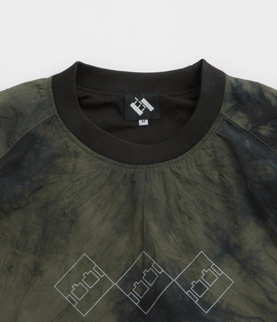 The Trilogy Tapes Tech Sports Crewneck Sweatshirt - Black / Olive Marble