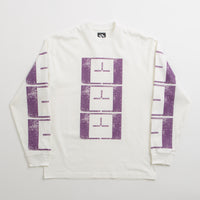 The Trilogy Tapes Upside Down Stamp T'S Long Sleeve T-Shirt - White thumbnail