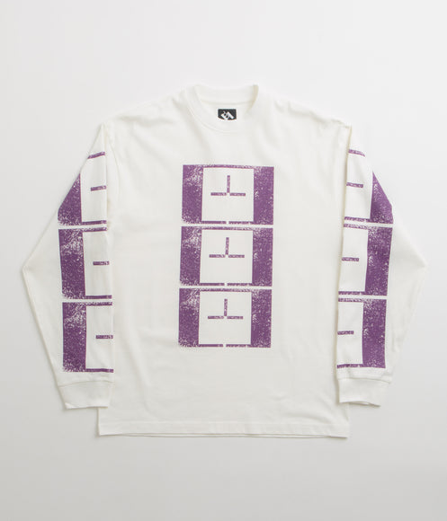 The Trilogy Tapes Upside Down Stamp T'S Long Sleeve T-Shirt - White