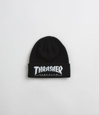 Thrasher Embroidered Logo Beanie - Black / White