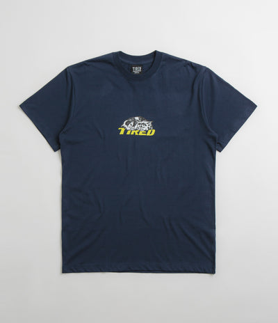 Tired Cat Nap T-Shirt - Navy