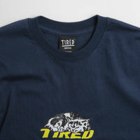 Tired Cat Nap T-Shirt - Navy thumbnail