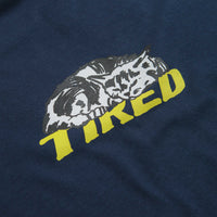 Tired Cat Nap T-Shirt - Navy thumbnail