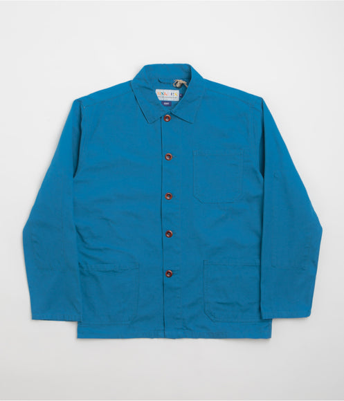 Uskees 3001 Buttoned Overshirt - Bright Blue