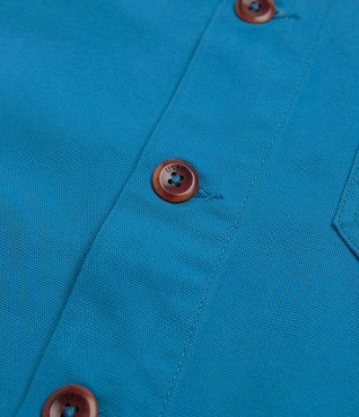 Uskees 3001 Buttoned Overshirt - Bright Blue