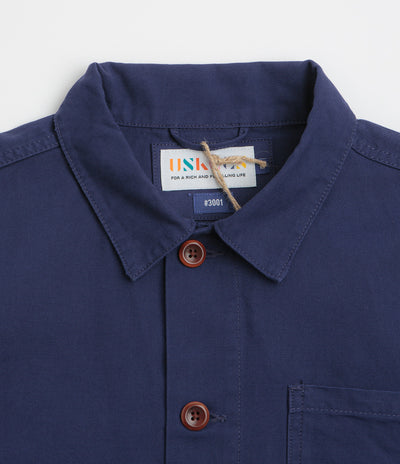 Uskees 3001 Buttoned Overshirt - Deep Indigo