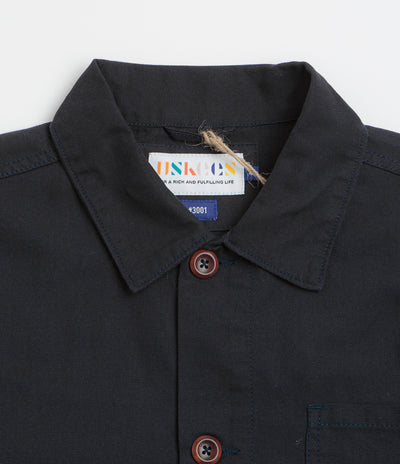 Uskees 3001 Buttoned Overshirt - Midnight Blue