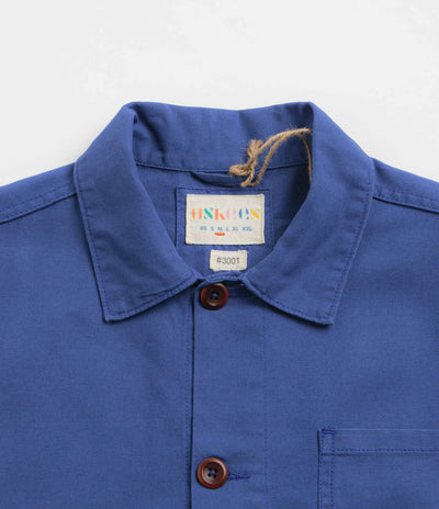 Uskees 3001 Buttoned Overshirt - Ultra Blue