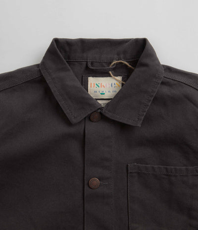 Uskees 3027 Canvas Buttoned Overshirt - Charcoal