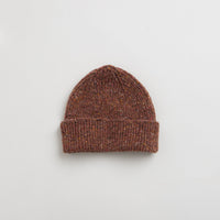 Uskees 4003 Speckled Donegal Wool Beanie - Brick Red thumbnail