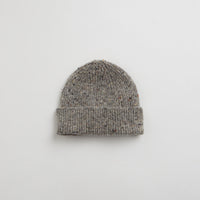 Uskees 4003 Speckled Donegal Wool Beanie - Silver Grey thumbnail