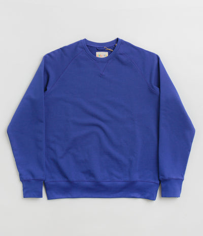 Uskees 7005 Organic Crewneck Sweatshirt - Ultra Blue