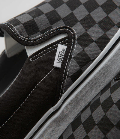 Vans Classic Slip-On Shoes - Black / Pewter Checkerboard