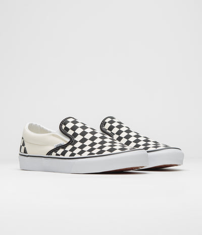 Vans Classic Slip-On Shoes - Black / White Checkerboard