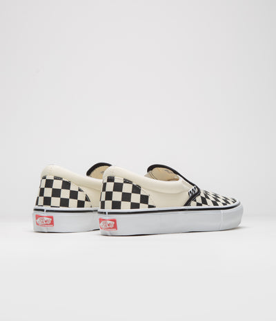 Vans Skate Slip-On Shoes - (Checkerboard) Black / Off White