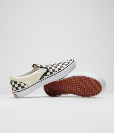 Vans Skate Slip-On Shoes - (Checkerboard) Black / Off White