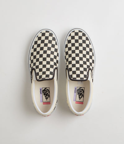 Vans Skate Slip-On Shoes - (Checkerboard) Black / Off White