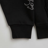 Welcome Barb Sleeve Embroidered Pigment-Dyed Hoodie - Black thumbnail