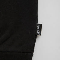 Welcome Barb Sleeve Embroidered Pigment-Dyed Hoodie - Black thumbnail