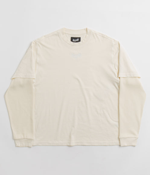 Welcome Shard Layered Knit Long Sleeve T-Shirt - Bone