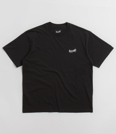 Welcome Vamp Core Garment Dyed Knit T-Shirt - Black