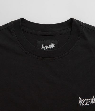 Welcome Vamp Core Garment Dyed Knit T-Shirt - Black