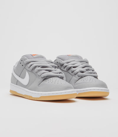 Nike SB Orange Label Dunk Low Pro Shoes - Wolf Grey / White - Wolf Grey