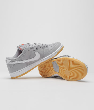 Nike SB Orange Label Dunk Low Pro Shoes - Wolf Grey / White - Wolf Grey